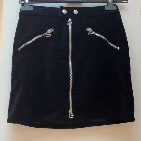 Rag and bone velour Moto skirt - Picture 2 of 5